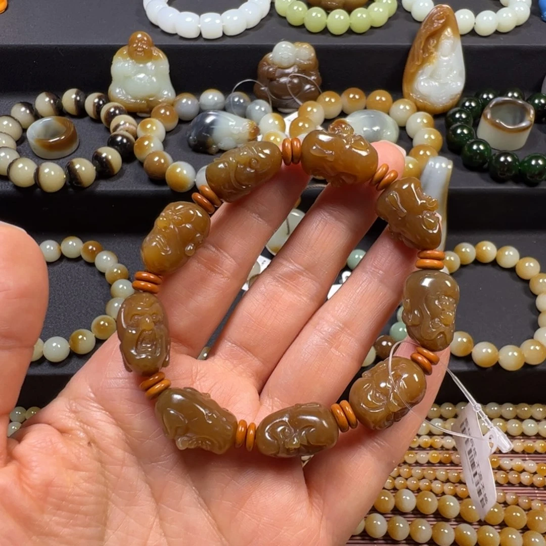 和田玉未镶嵌手链