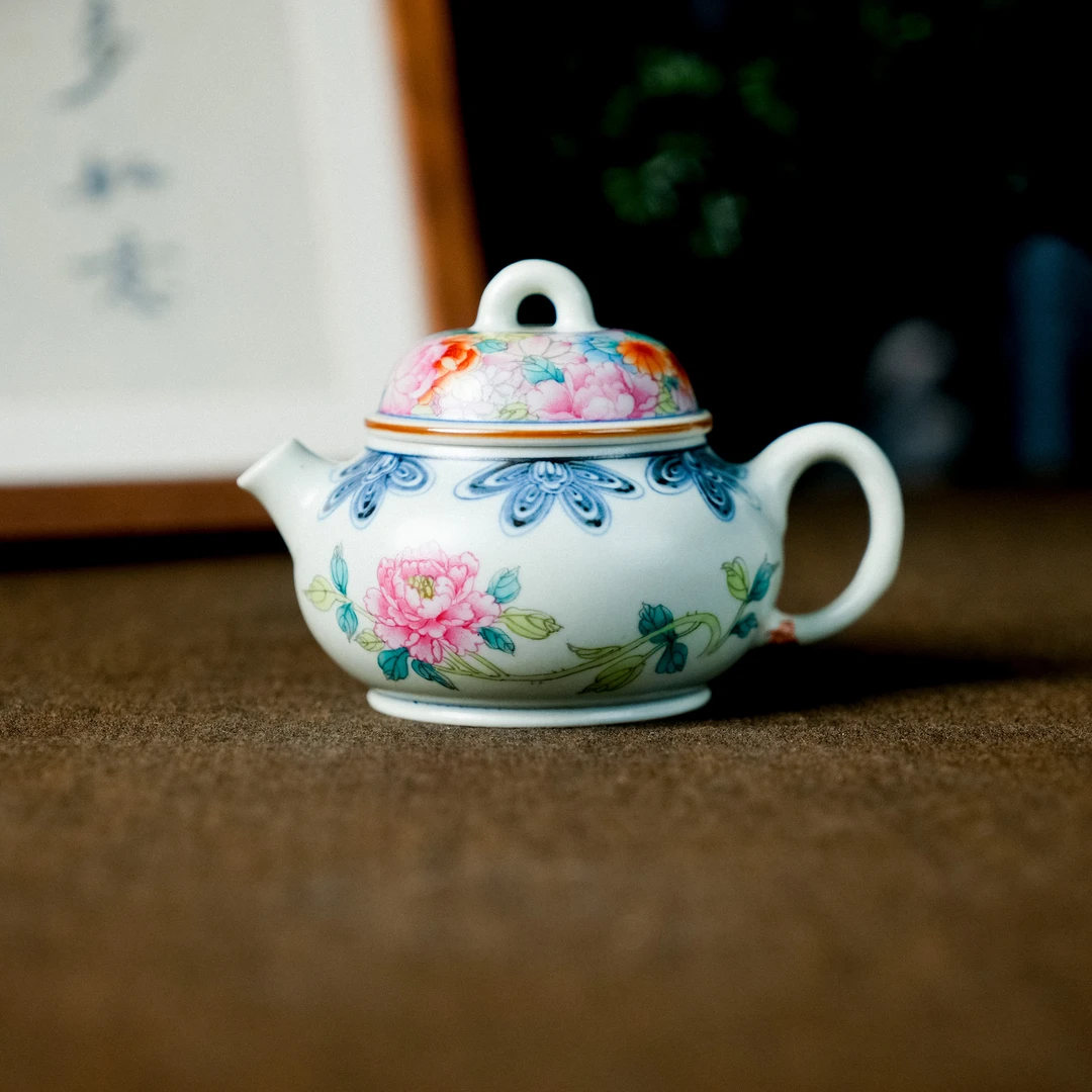 【霖溪】繁花似锦容天壶  125ml（霖溪0091）