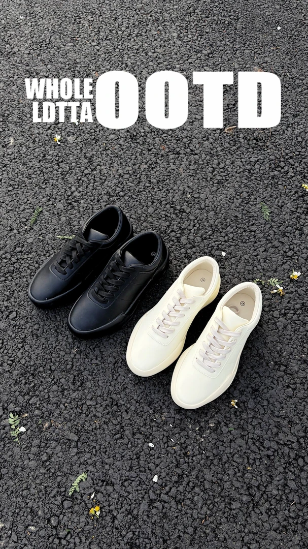 OESY鞋子男冬季新款百搭小众设计潮流通勤皮面英伦软底增高板鞋