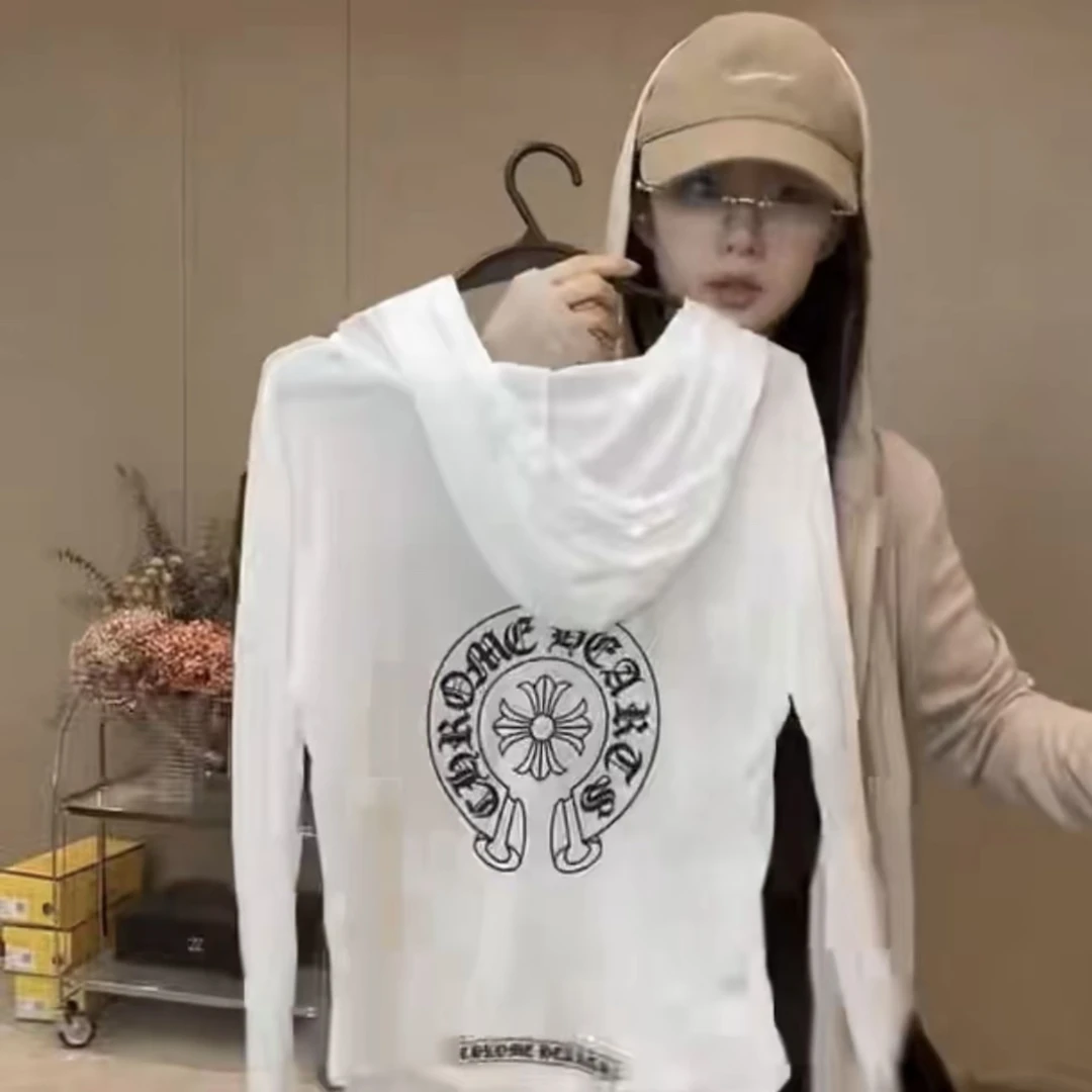 连帽双拉链头宽松休闲防晒开衫空调衫5196防晒衣夏季外套防晒服