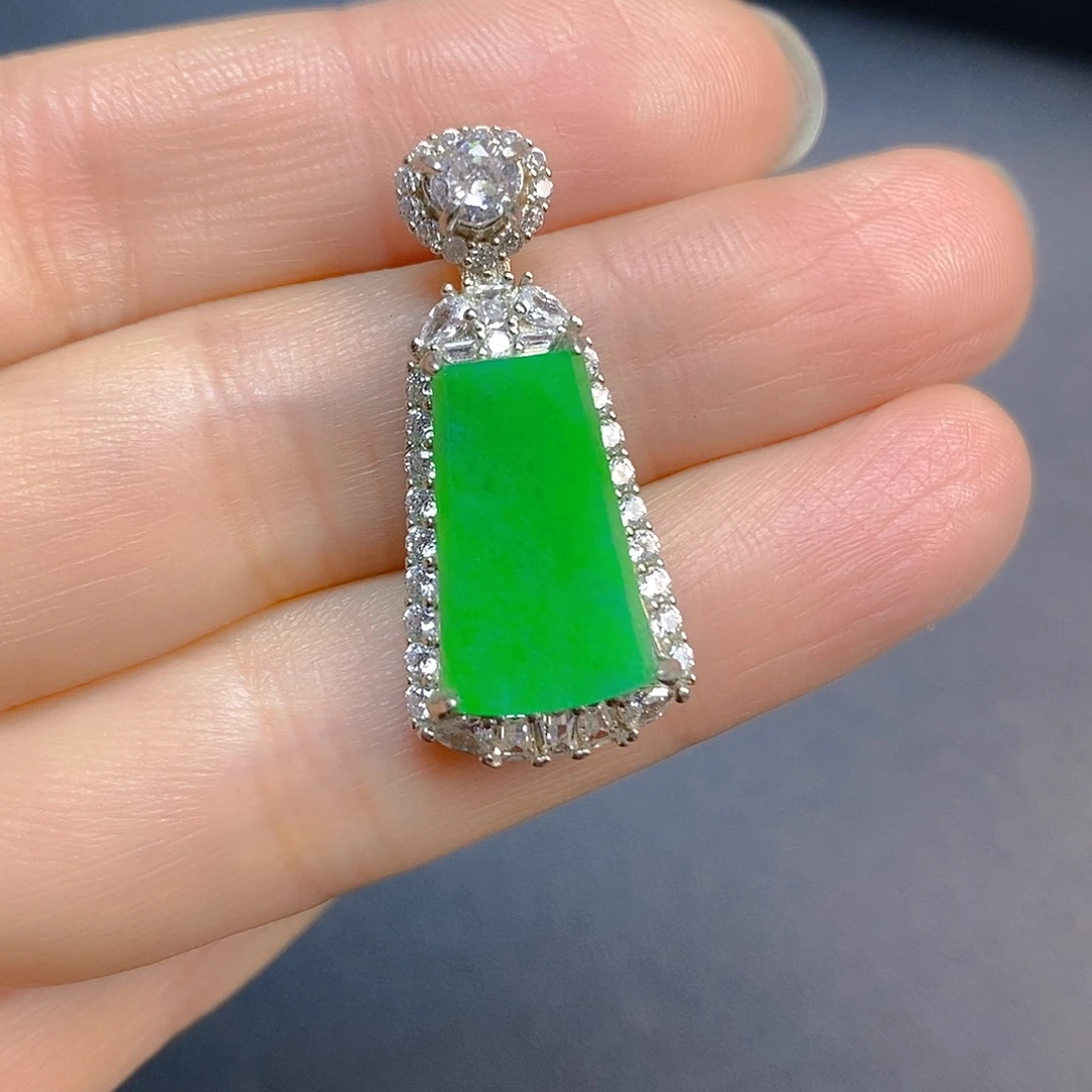 翡翠银S925镶嵌颈饰