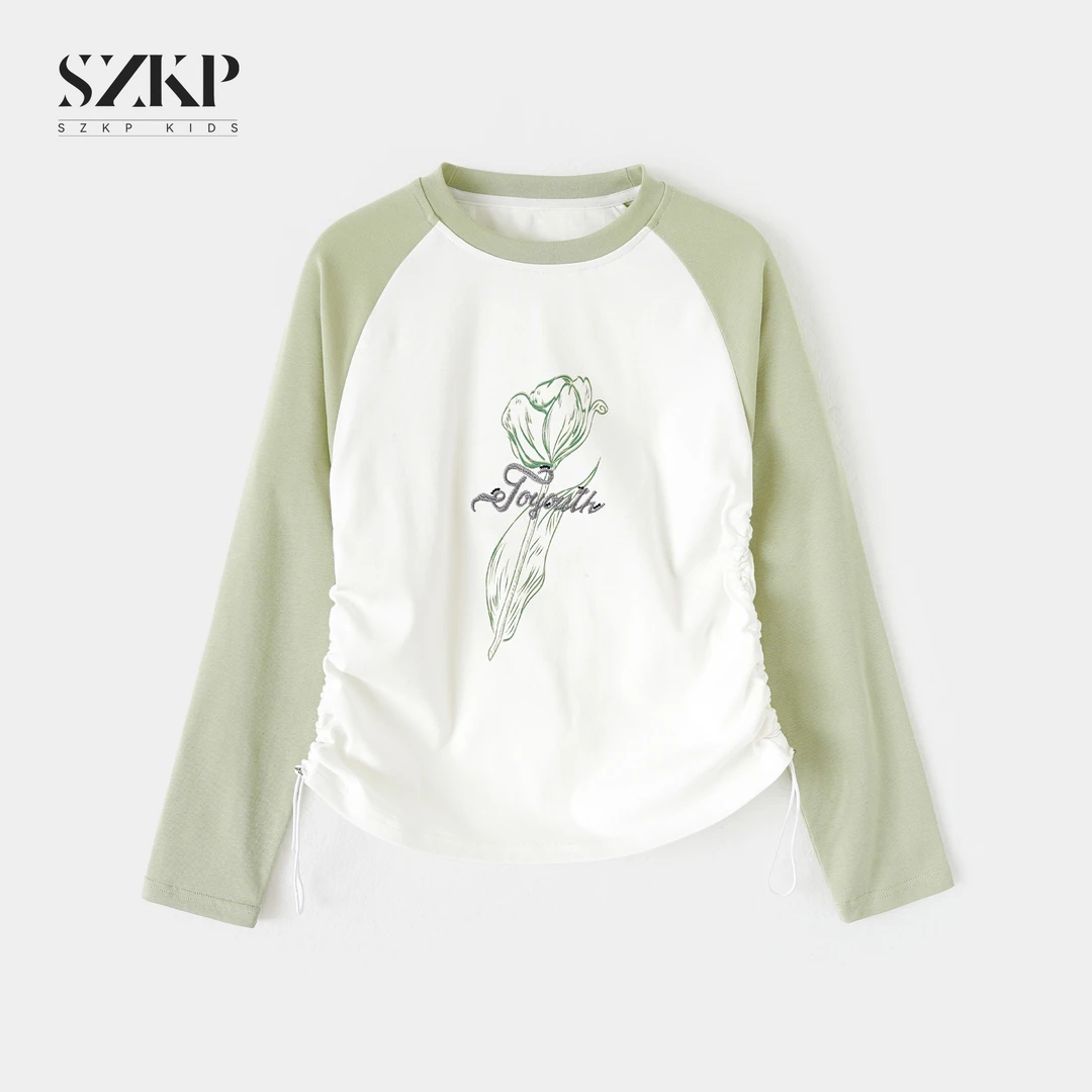 SZKP春季新款女童装中大童儿童时尚百搭长袖T打底衫HAYC550164