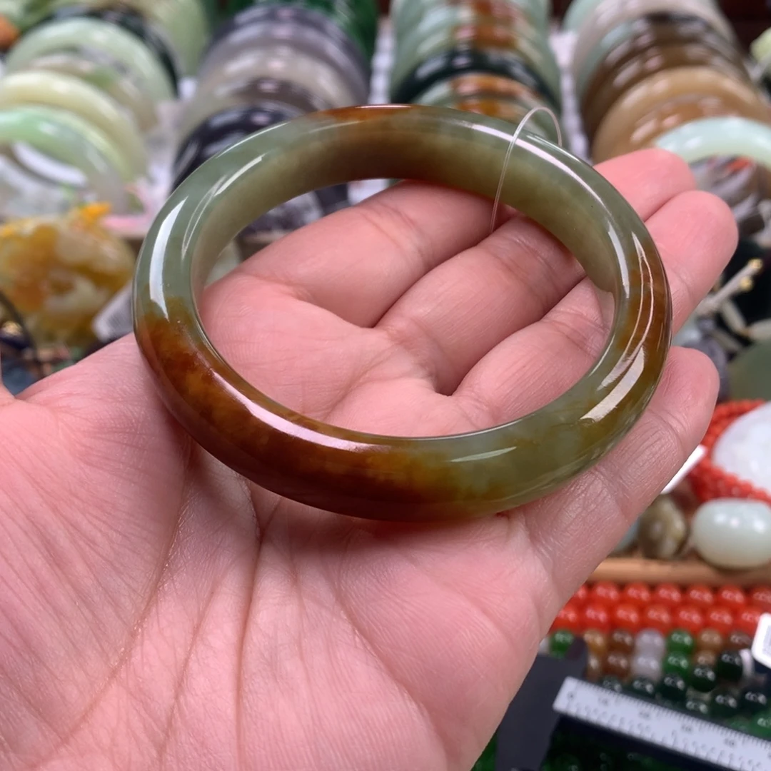 和田玉未镶嵌手镯59_60口径