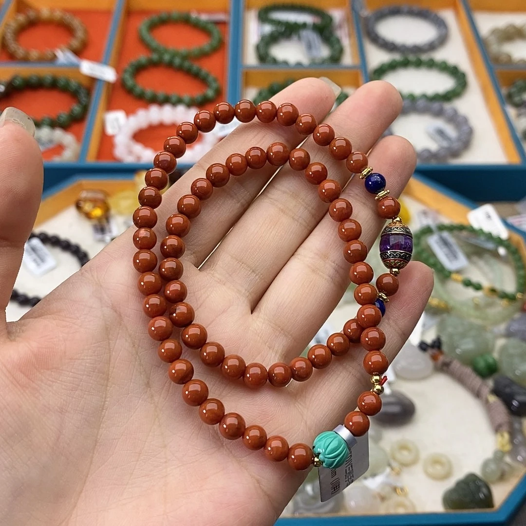 南红玛瑙未镶嵌手链w4南红5.8mm