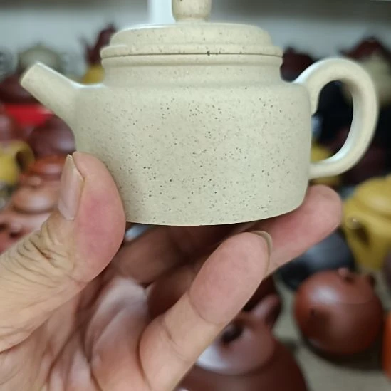 紫砂茶盘原矿白玉雪花段德钟内推160cc半手工