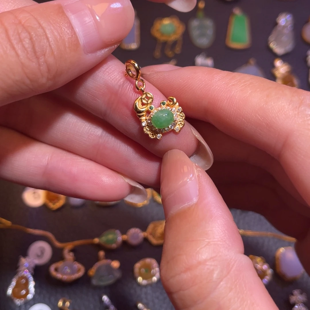 翡翠银S925镶嵌颈饰