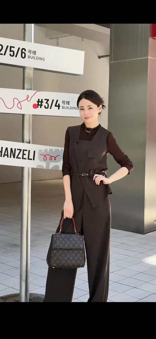 【李多儿】2025秋上新慵懒风休闲风轻熟风套装气质套装三件套25833