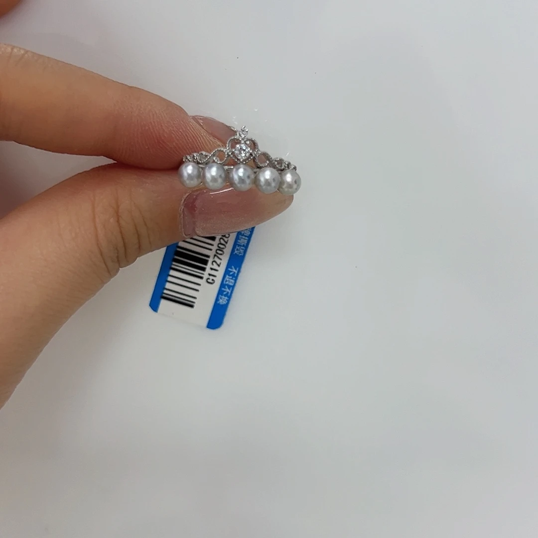 海水珍珠戒指银S925镶嵌c 1127