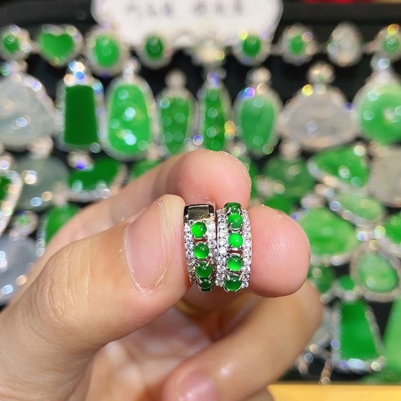 【闪购商品】翡翠未镶嵌耳饰天然翡翠