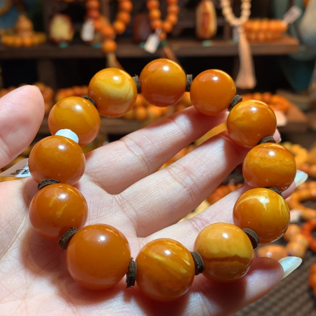 【闪购商品】手串蜜蜡未镶嵌哈****店蜜蜡手串