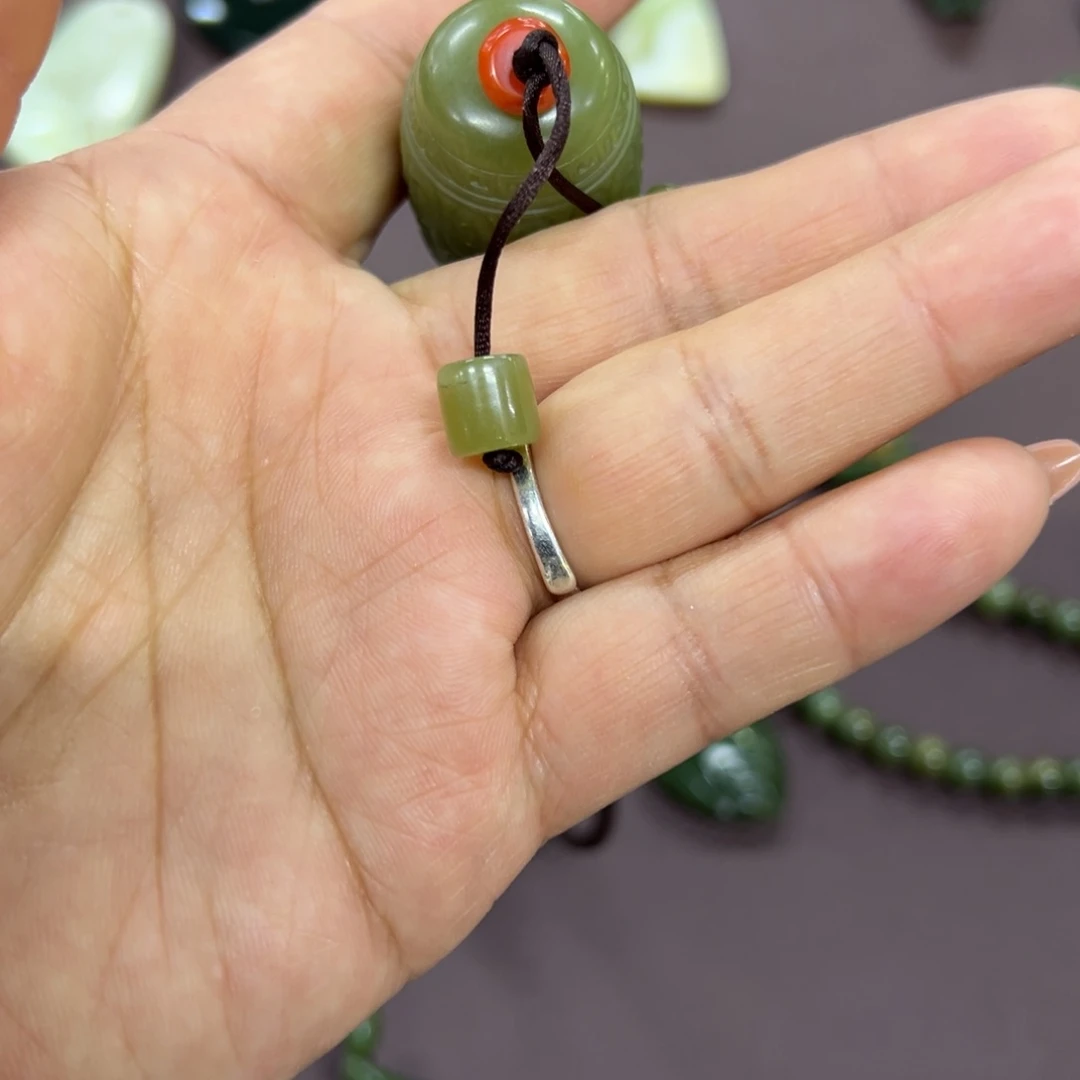 岫岩河磨玉（透闪石质玉）挂件未镶嵌@****@