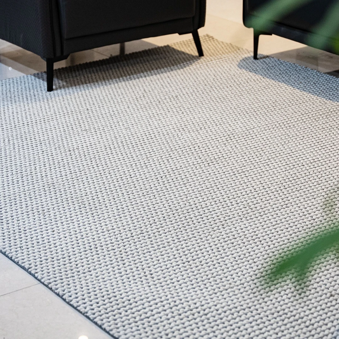 菠萝圈羊毛云商用床边毯圆形地毯灰色垫子家用地垫卧室(送茶几毯）