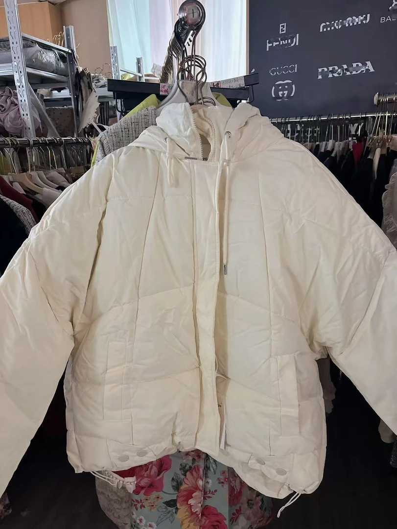 056针织冬季条纹泡泡袖拼接毛针织衫秋冬开衫时尚女装