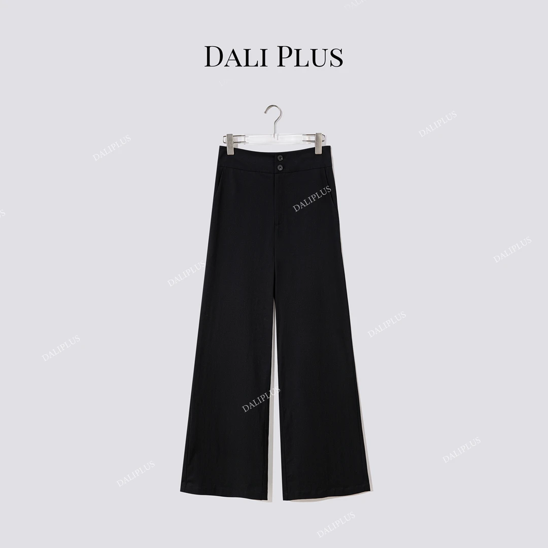 DALI PLUS“速干瘦瘦蚕丝裤”高腰两粒扣直筒通勤百搭长裤-D5ST1250