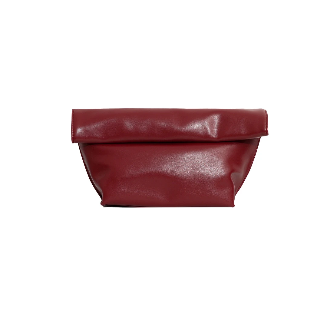 设计师原创小众高级感时尚百搭女士复古红色手拿包851T006