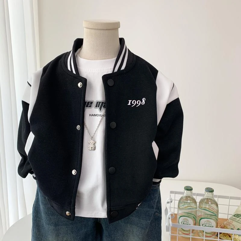 棒球服外套春秋款2025新款儿童休闲帅气夹克中小童男孩上衣潮