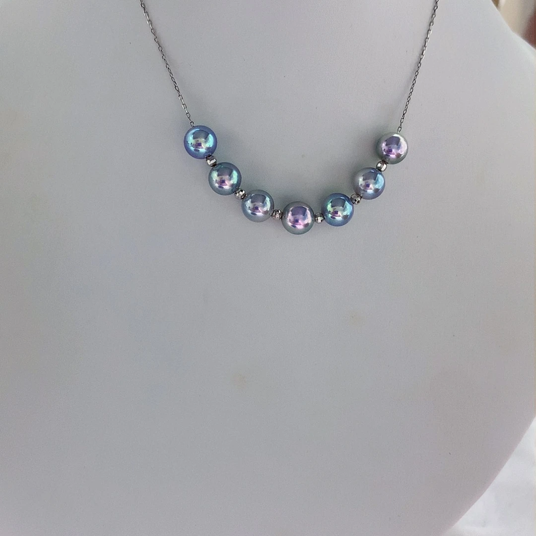 18K金镶嵌海水珍珠项链