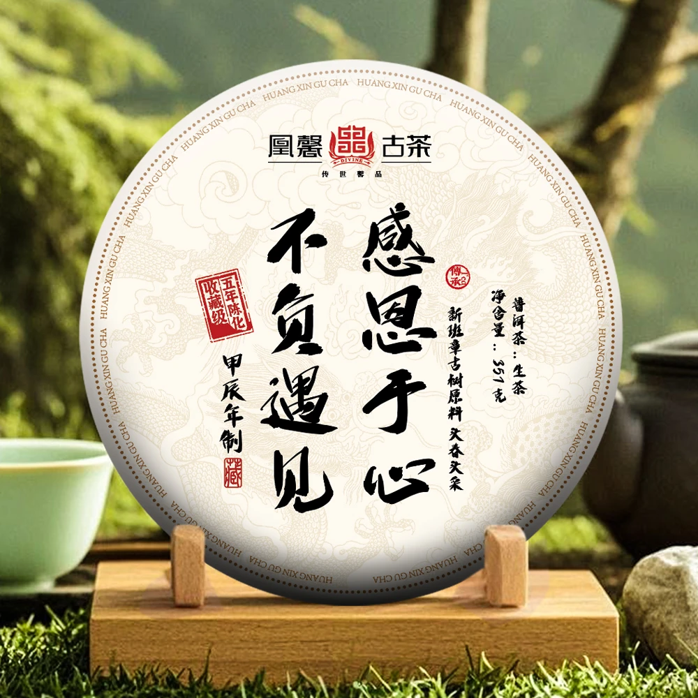 凰馨 21年感恩于心不负遇见新班章357g古树生茶     普洱茶
