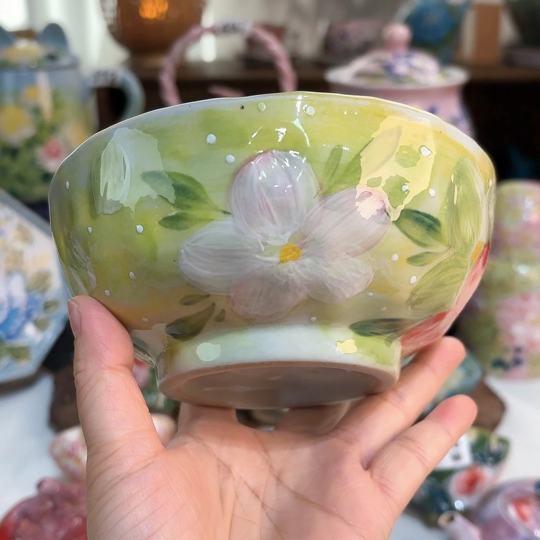 景德镇手绘高温釉下彩陶瓷茶具