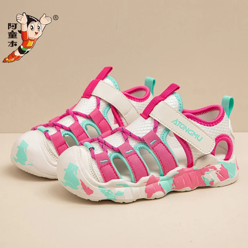 阿童木2025新款夏季校园休闲运动时尚凉鞋儿童软底魔术贴童鞋轻便