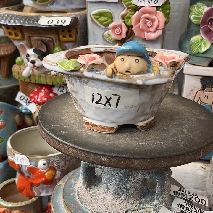 粗陶材质多肉花盆