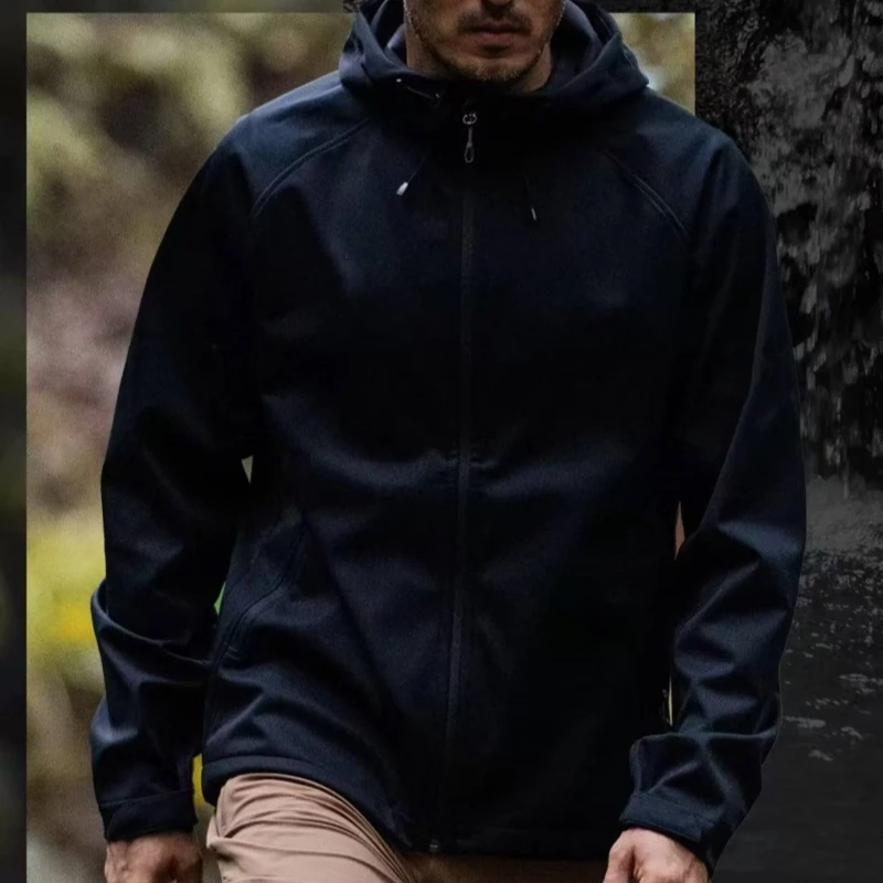 SC24485红标回归男女户外防风防泼水耐磨软壳连帽外套情侣夹克