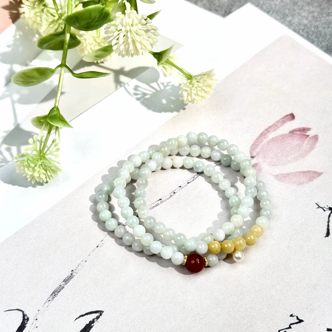 B56翡翠手链高级感时尚百搭精致