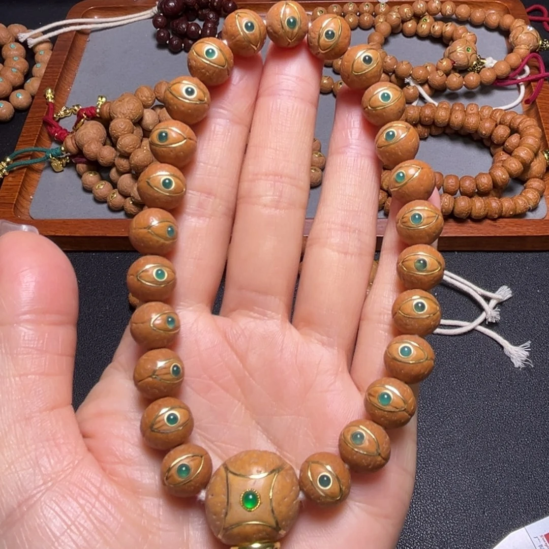 凤眼菩提吊坠11mm2025精品巨眼铜钉手串