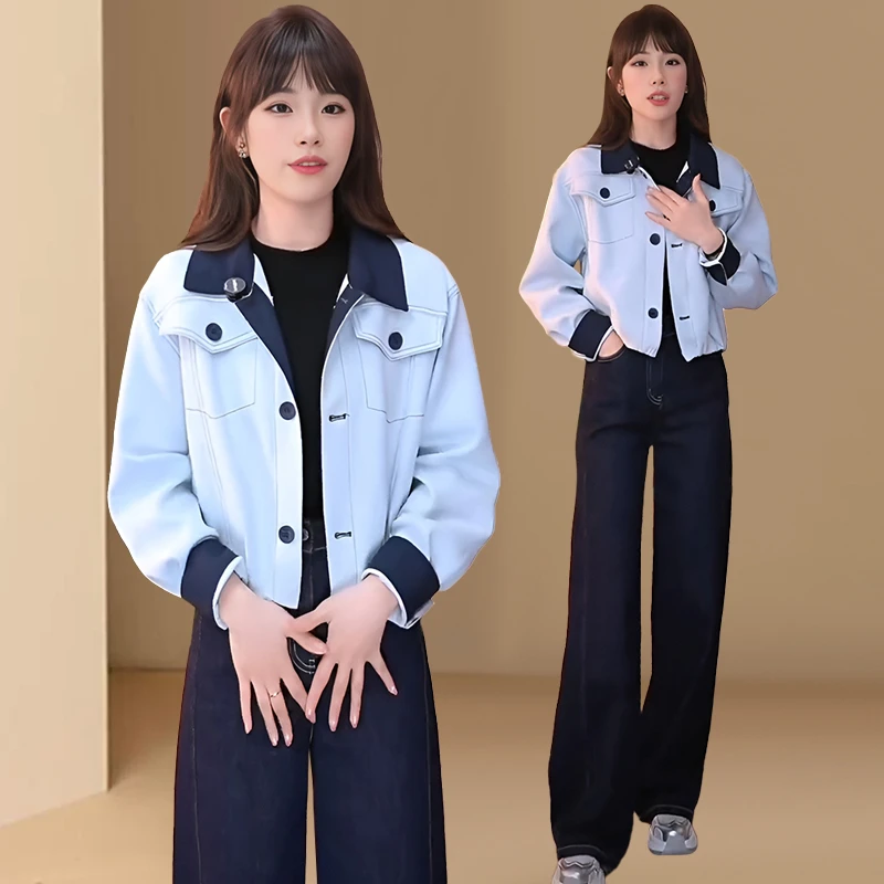 短款外套女2025年春秋新款时尚洋气减龄显瘦百搭工装夹克小外套女