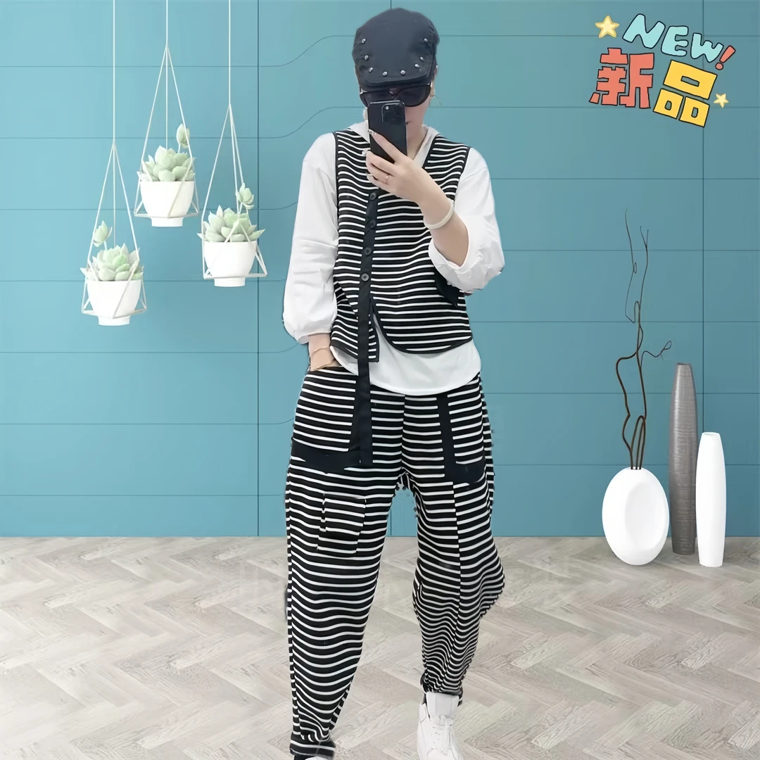 时尚休闲运动套装女2025春秋新款网红洋气减龄百搭宽松显瘦三件套