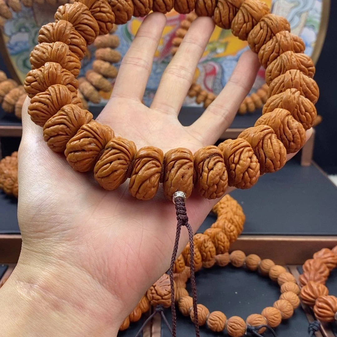 桃核手串c*f龙纹桃核麒麟