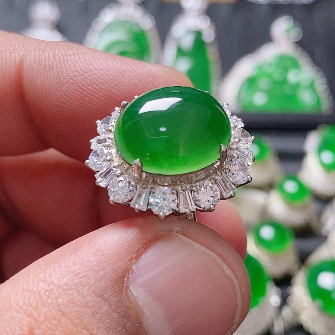 翡翠银S925镶嵌颈饰