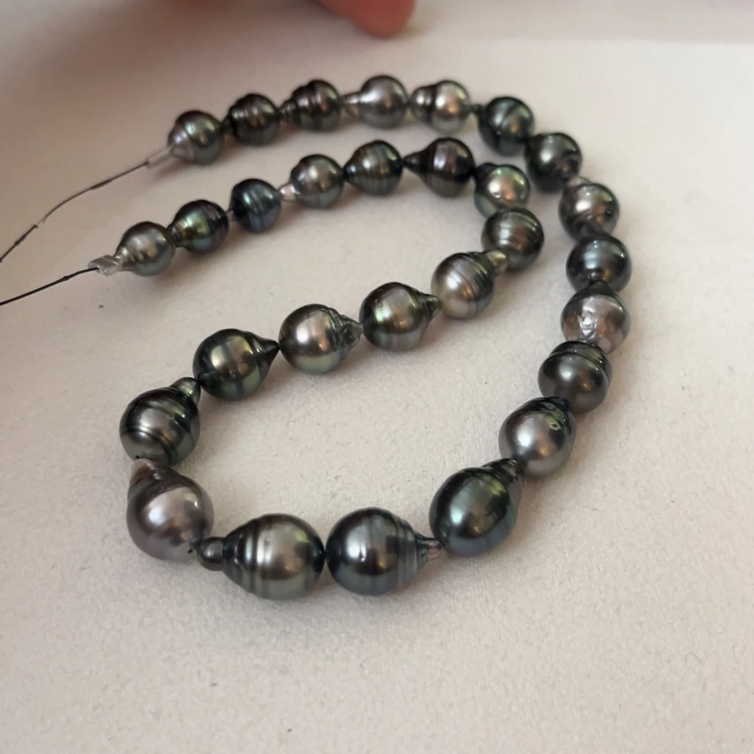 海水珍珠颈饰银S925镶嵌巴洛克9-11