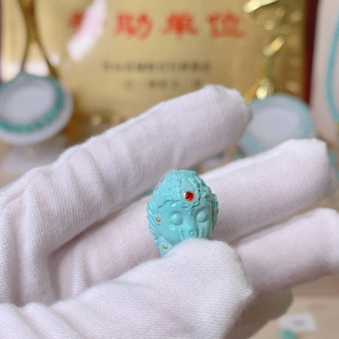 绿松石手串18K金镶嵌