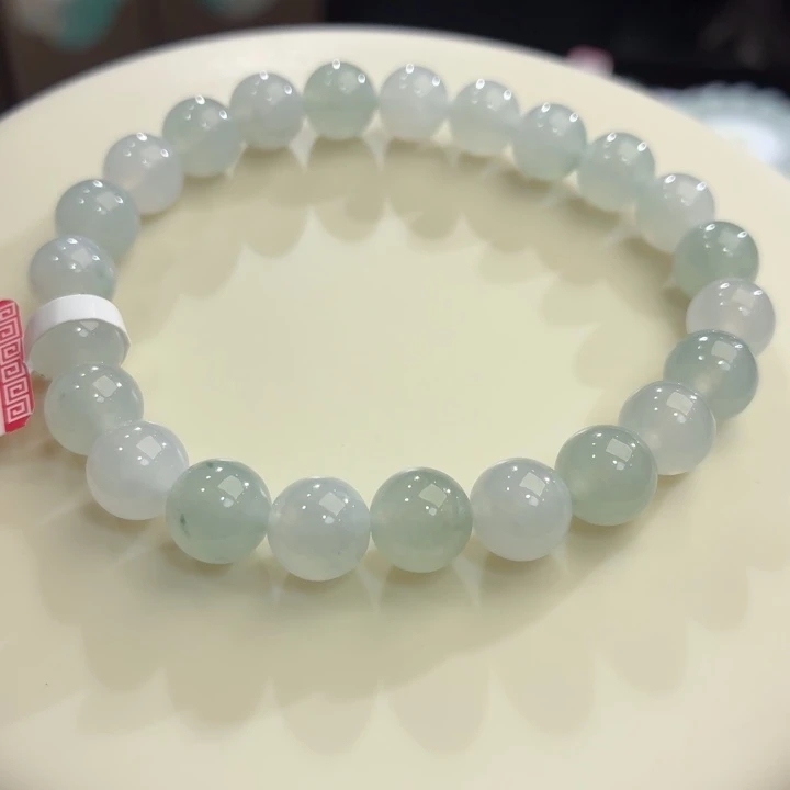 翡翠未镶嵌手链冰胶马卡龙卡8.4