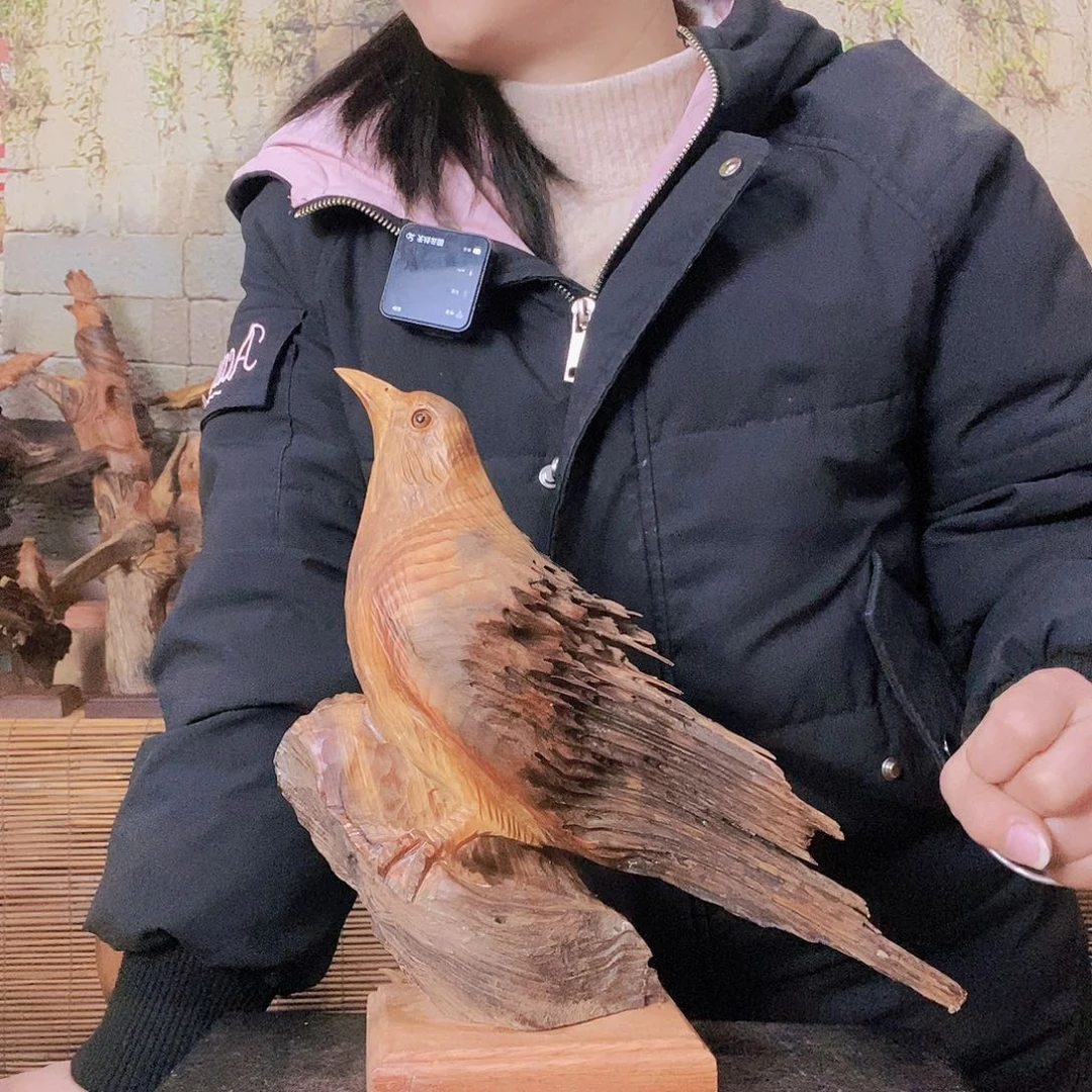 松木清*琥珀木自然摆件