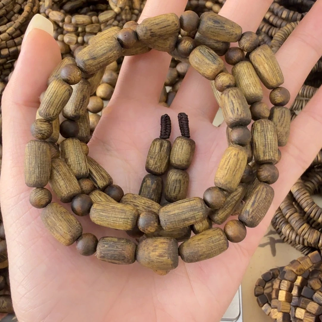 我***力沉香沉香碎屑桶珠07多圈20克多样性发一