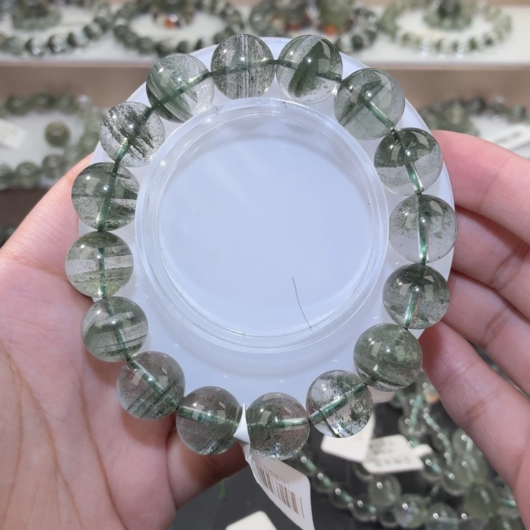 水晶未镶嵌手链5.绿幽灵13m