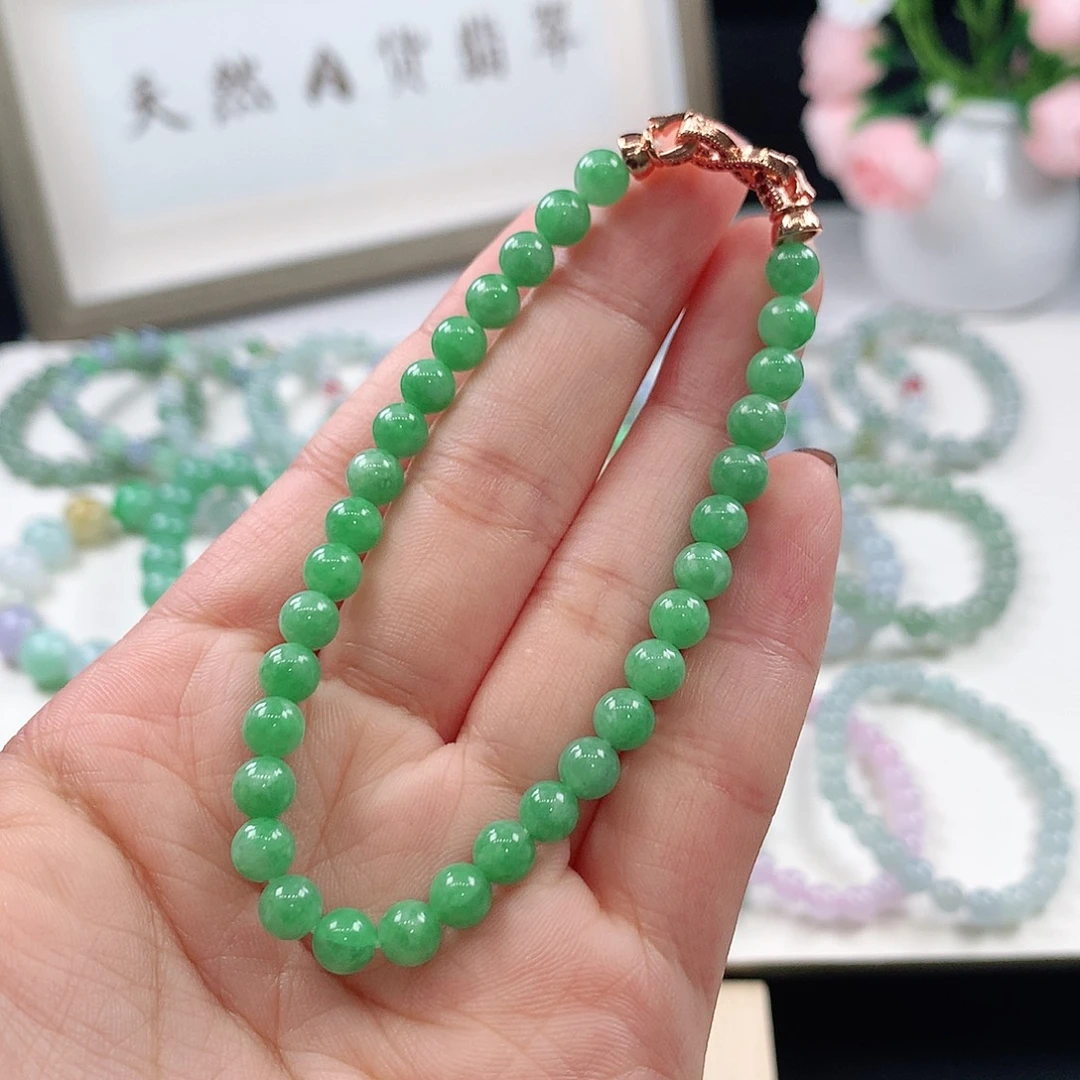 翡翠未镶嵌手链5.4mm
