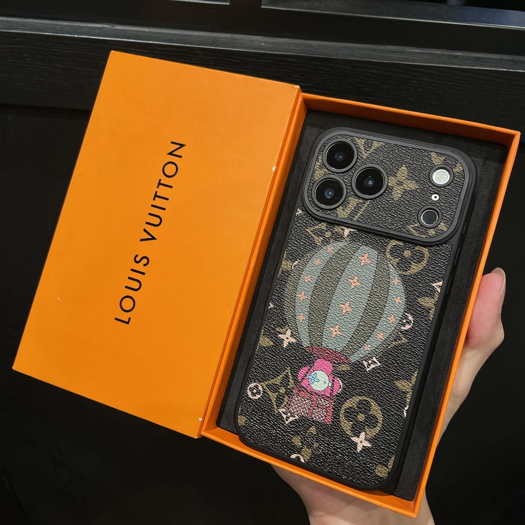 秋冬棕色iPhone17promax老花手机壳适用苹果16高档15小众14情侣13