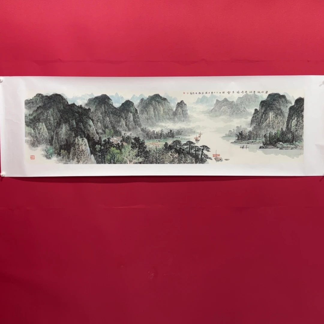 繁***星国画吕元忠老师六尺对开