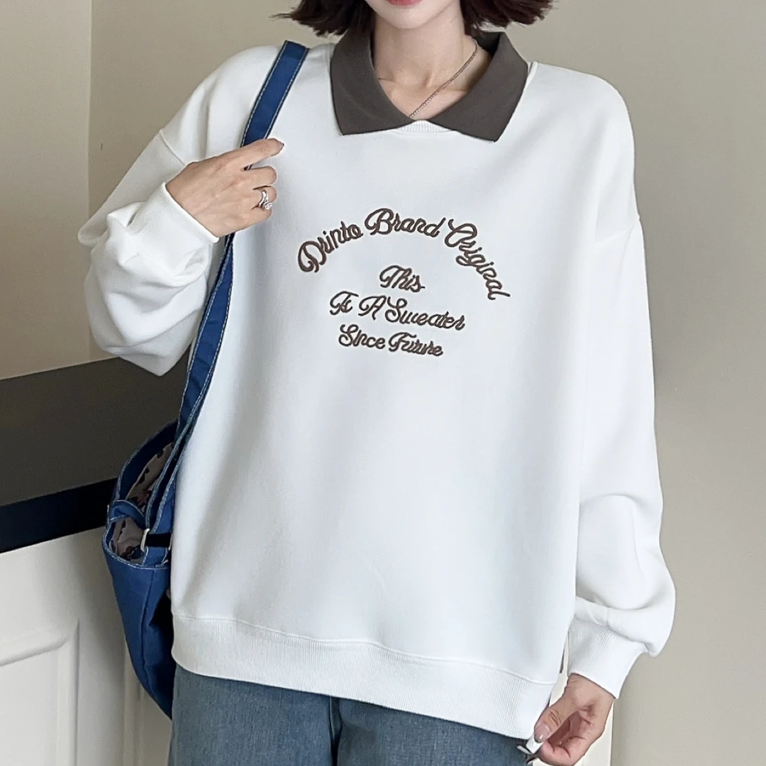 卫衣，25164翻领款《刺绣字母》款，简约大方，休闲时尚