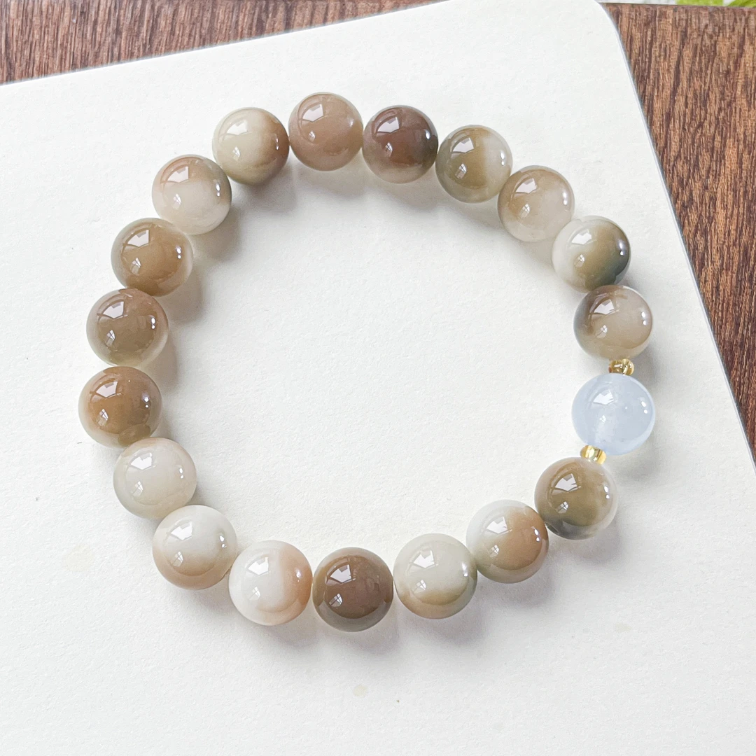 三花猫圆珠零枂手串10mm串珠D-A816045