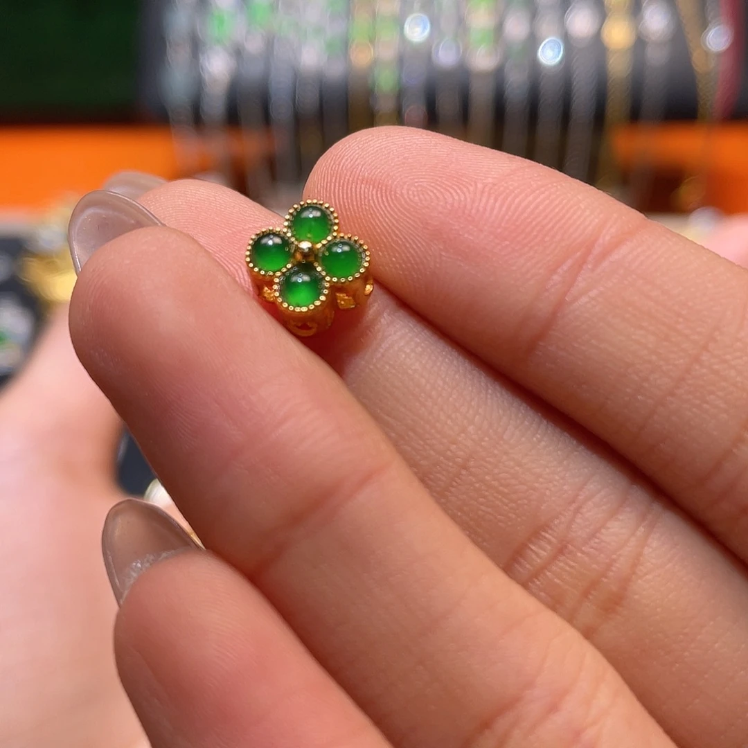 翡翠银S925镶嵌颈饰天然a货