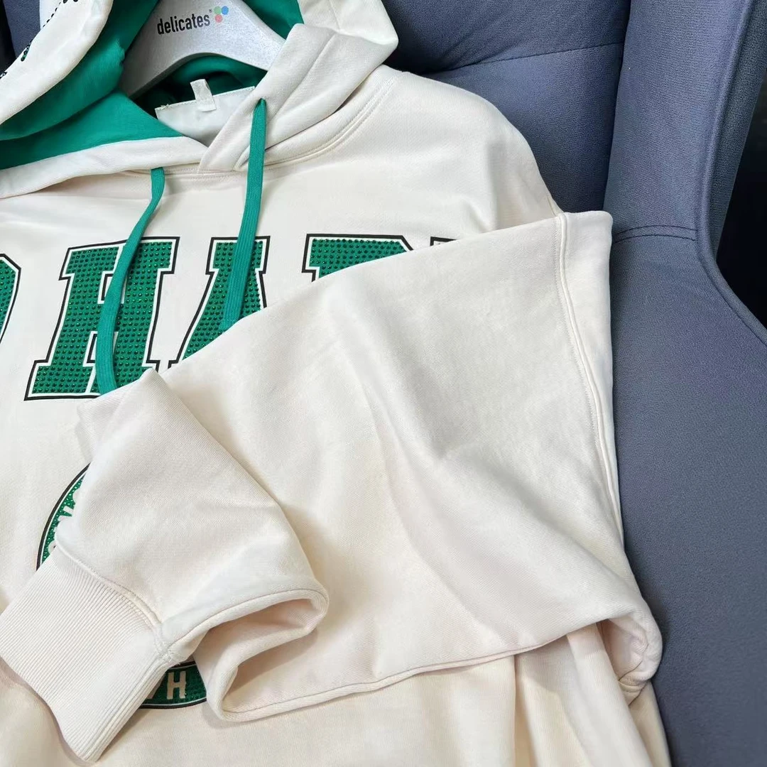 EH 潮牌男款字母烫钻休闲长袖连帽卫衣 549