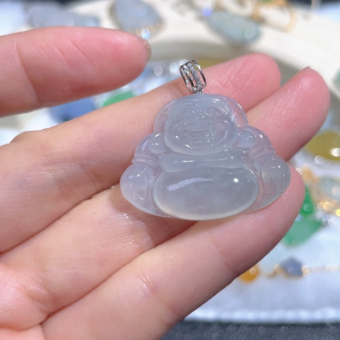 翡翠颈饰18K金镶嵌翡翠