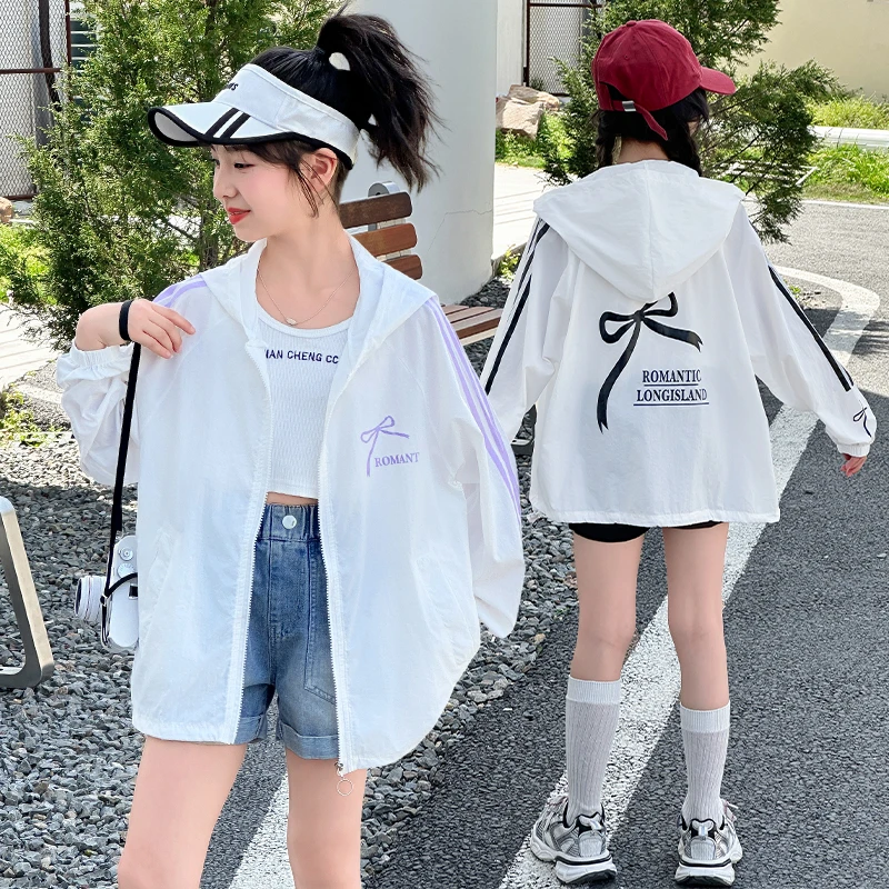 女童防晒衣夏装2025新款中大童冰丝透气皮肤衣儿童夏季轻薄外套潮