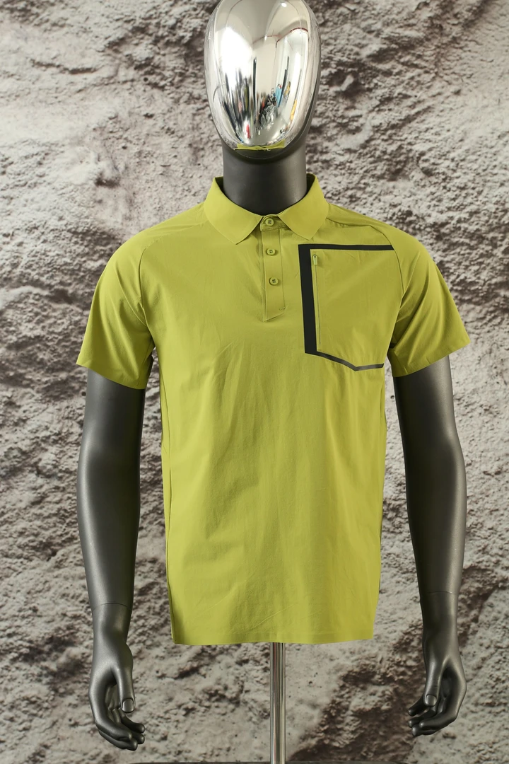 【H01-H87】锦纶氨纶户外短袖舒适薄款夏季polo男装