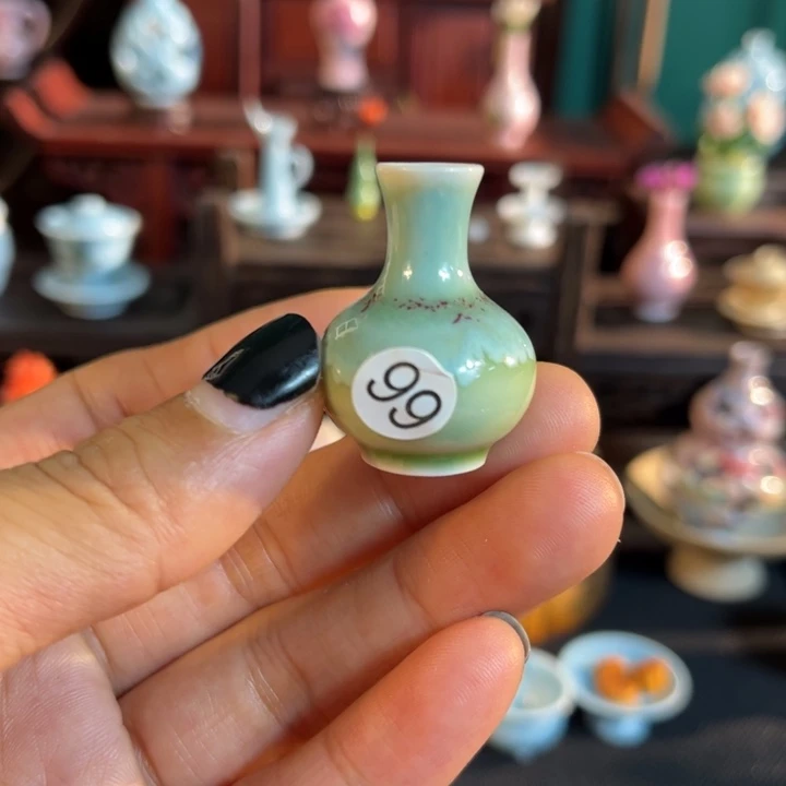 摆件微陶老王迷你花瓶