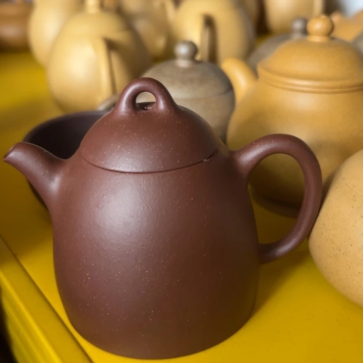 紫砂茶壶紫泥秦权160cc